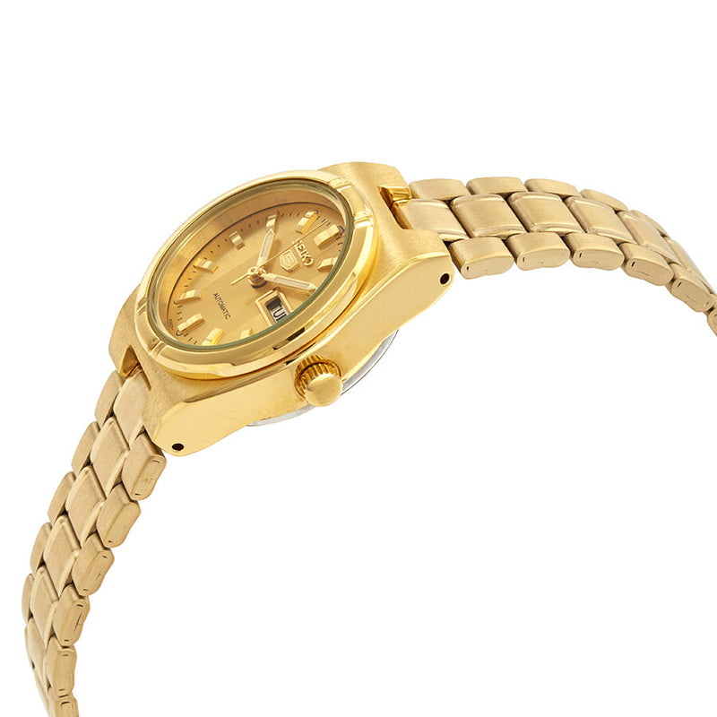 Seiko Series 5 Automatic Gold Dial Ladies Watch #SYM600 - Watches of America #2