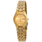 Seiko Series 5 Automatic Gold Dial Ladies Watch #SYMA04 - Watches of America
