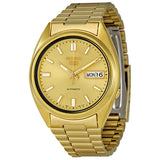Seiko Series 5 Automatic Gold Dial Yellow Gold-tone Men's Watch #SNXS80 - Watches of America