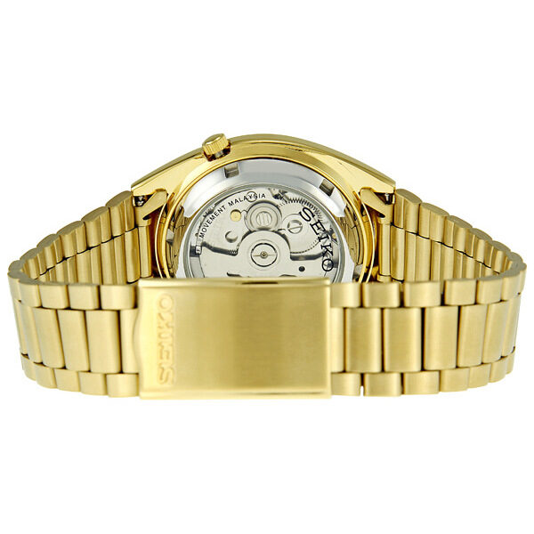 Seiko Series 5 Automatic Gold Dial Yellow Gold-tone Men's Watch #SNXS80 - Watches of America #3