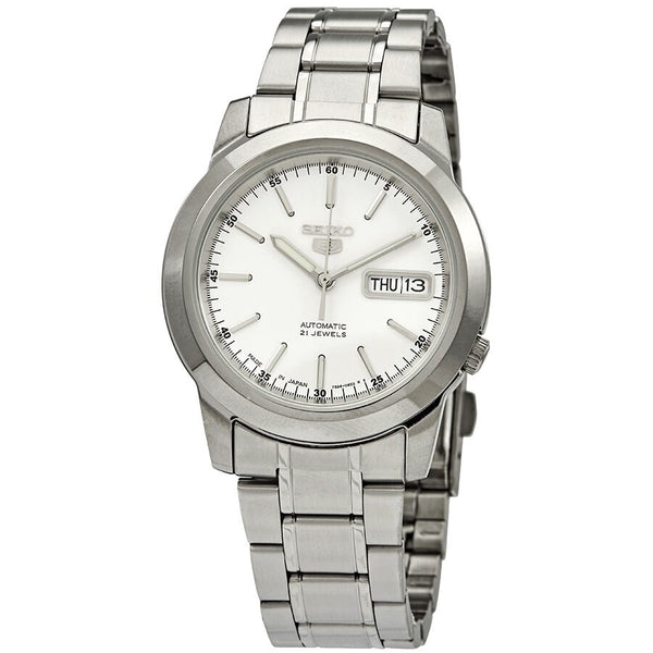 Seiko Series 5 Automatic Silver Dial Men's Watch #SNKE49J1 - Watches of America