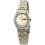 Seiko Series 5 Automatic White Dial Ladies Watch #SYMA35 - Watches of America