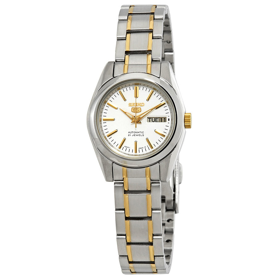 Seiko Series 5 Automatic White Dial Ladies Watch #SYMK19K1S - Watches of America