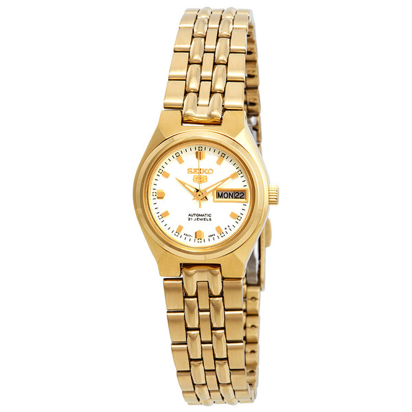 Seiko Series 5 Automatic White Dial Ladies Watch #SYMK46J1 - Watches of America