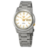 Seiko Series 5 Automatic White Dial Men's Watch #SNKK07J1 - Watches of America