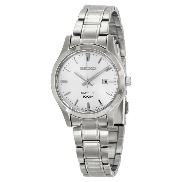 Seiko Silver Dial Stainless Steel Quartz Ladies Watch #SXDG61 - Watches of America