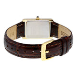 Seiko Solar Champagne Dial Brown Leather Ladies Watch #SUP252 - Watches of America #3