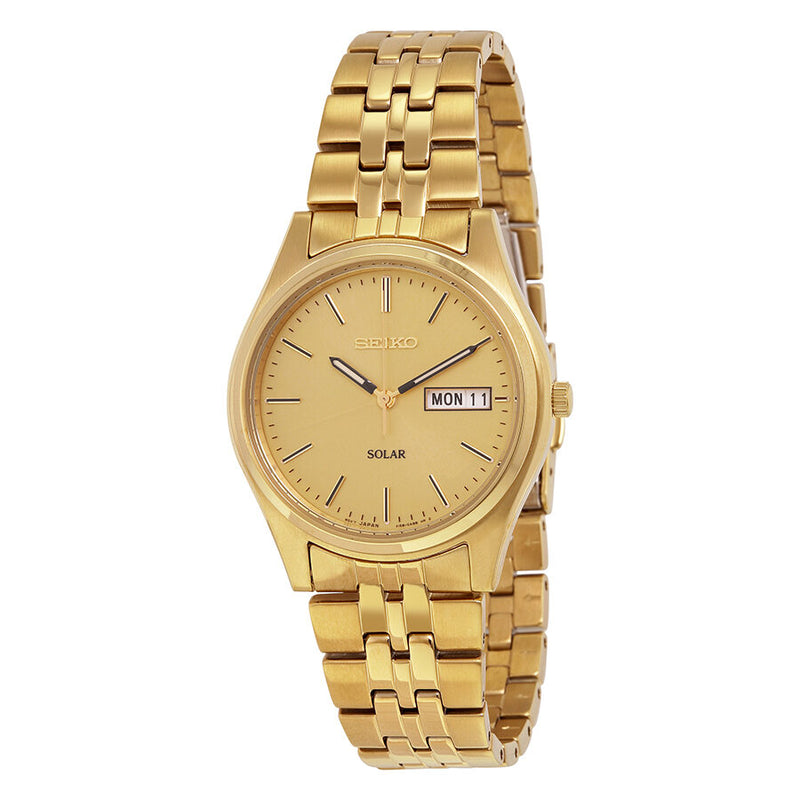 Reloj Seiko Solar para hombre con esfera de champ n SNE036