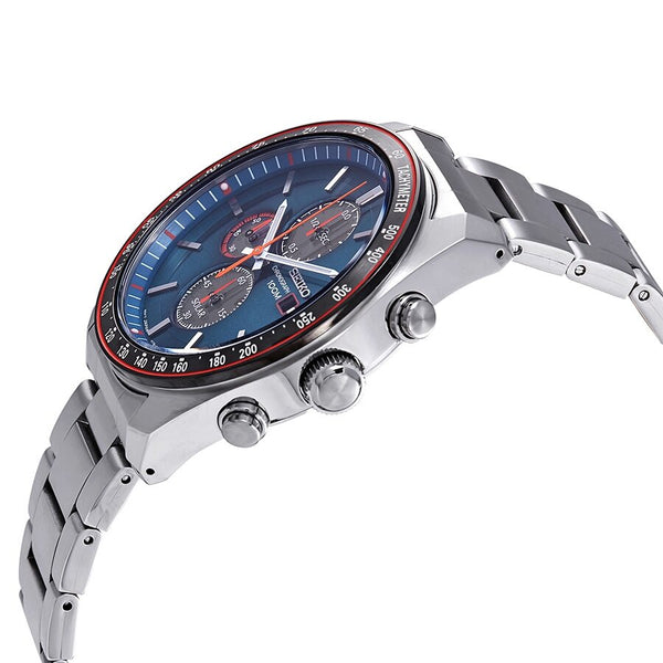 Seiko Solar Chronograph Quartz Blue Dial Men's Watch #SSC717 - Watches of America #2
