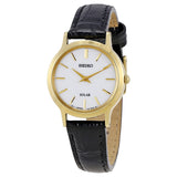 Seiko Solar White Dial Ladies Watch #SUP300 - Watches of America