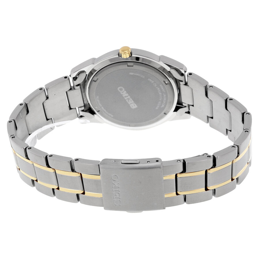 Seiko Black Dial Two-tone Titanium Men's Watch #SGG735 - Watches of America #3