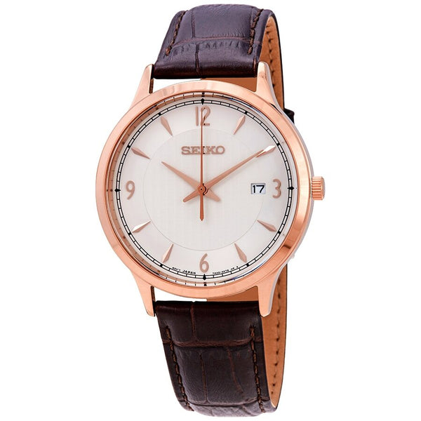 Seiko White Dial Quartz Men's Watch #SGEH88 - Watches of America