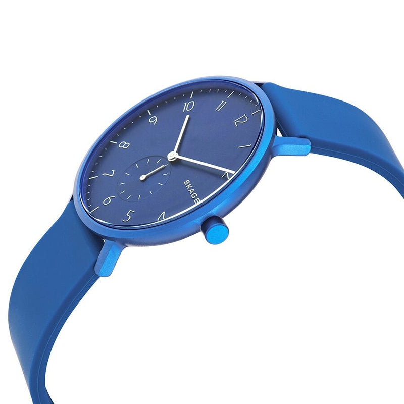 Skagen Aaren Kulor Aluminum Quartz Blue Dial Unisex Watch #SKW6508 - Watches of America #2