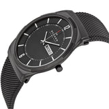 Skagen Aktiv Black Dial Black PVD Mesh Men's Watch #SKW6006 - Watches of America #2
