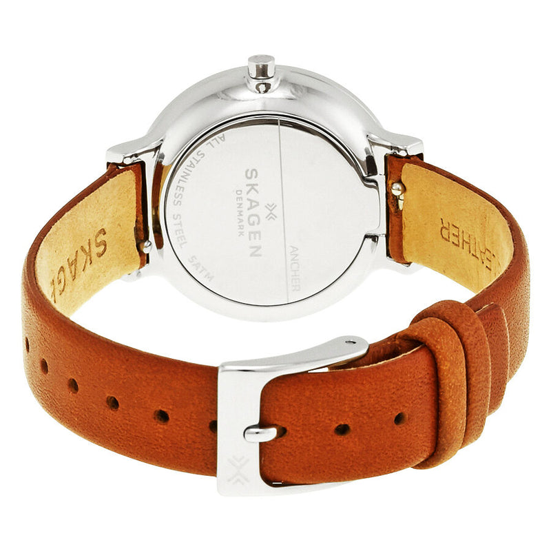 Skagen Ancher White Dial Ladies Leather Watch SKW2479 - Watches of America #3