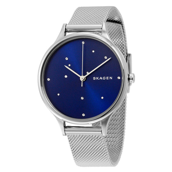 Skagen Anita Blue Crystal Constellation Dial Ladies Watch SKW2391 - Watches of America