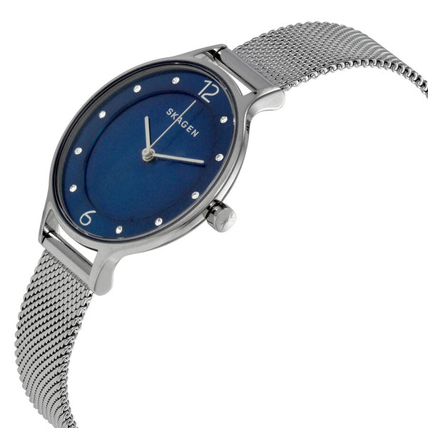 Skagen Anita Blue Dial Stainless Steel Mesh Ladies Watch #SKW2307 - Watches of America #2