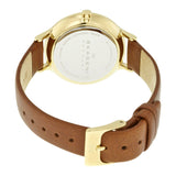 Skagen Anita Champagne Dial Brown Leather Ladies Watch #SKW2147 - Watches of America #3