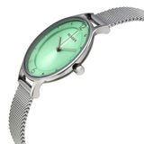 Skagen Anita Light Green Sunray Dial Stainless Steel Mesh Bracelet Ladies Watch SKW2324 - Watches of America #2
