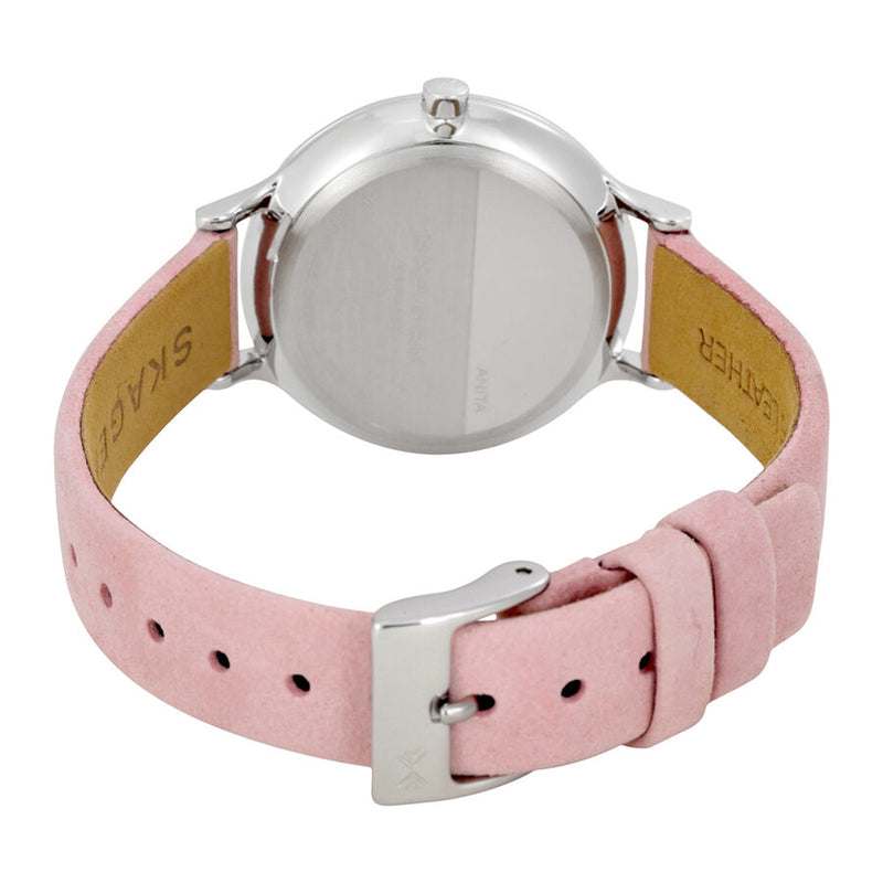 Skagen Anita Mirror Gray Dial Ladies Pink Leather Watch SKW2411 - Watches of America #3