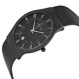 Skagen Black Dial Titanium Stainless Steel Mesh Men's Watch 233XLTMB - Watches of America #2