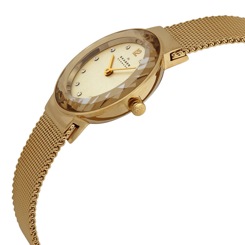 Skagen Champagne Dial Swarovski Crystal Gold-Tone Ladies Watch 456SGSG - Watches of America #2