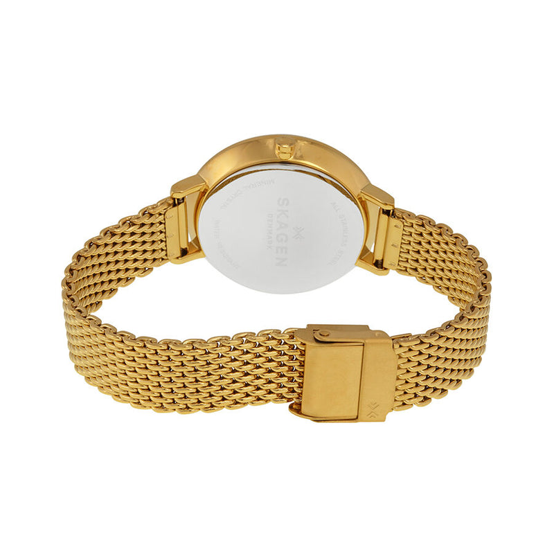 Skagen Ditte Gold-Tone Stainless Steel Mesh Bracelet Ladies Watch SKW2333 - Watches of America #3
