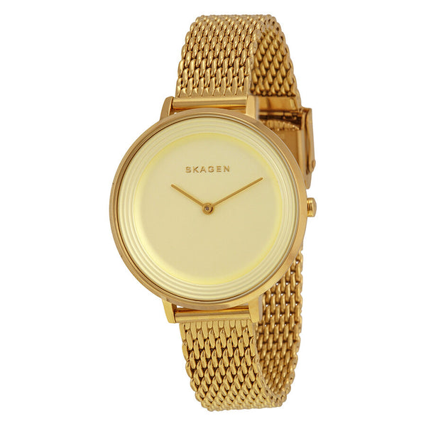 Skagen Ditte Gold-Tone Stainless Steel Mesh Bracelet Ladies Watch SKW2333 - Watches of America