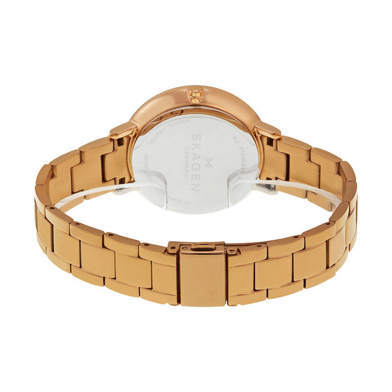 Skagen Ditte Silver Dial Rose Gold-tone Stainless Steel Ladies Watch SKW2331 - Watches of America #3