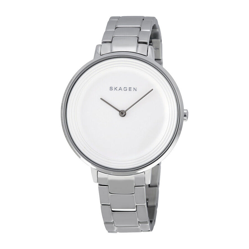 Skagen Ditte White Dial Stainless Steel Ladies Watch SKW2329 - Watches of America