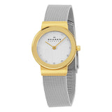 Skagen Freja Silver Dial Stainless Steel Mesh Ladies Watch 358SGSCD - Watches of America