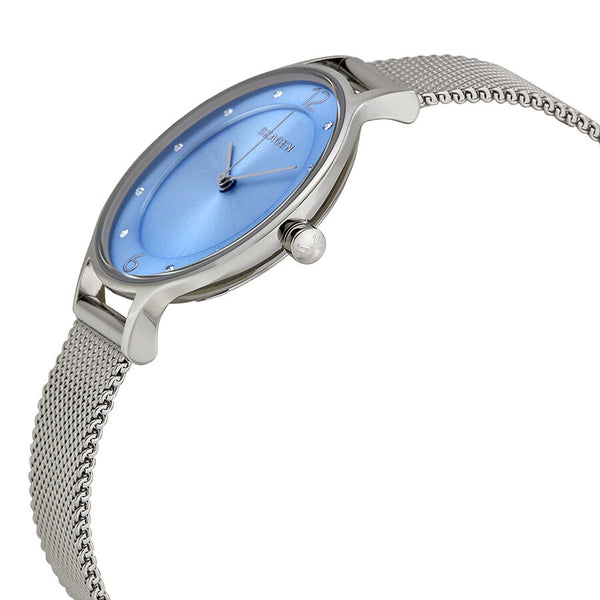 Skagen Gitte Blue Dial Stainless Steel Mesh Ladies Watch SKW2319 - Watches of America #2