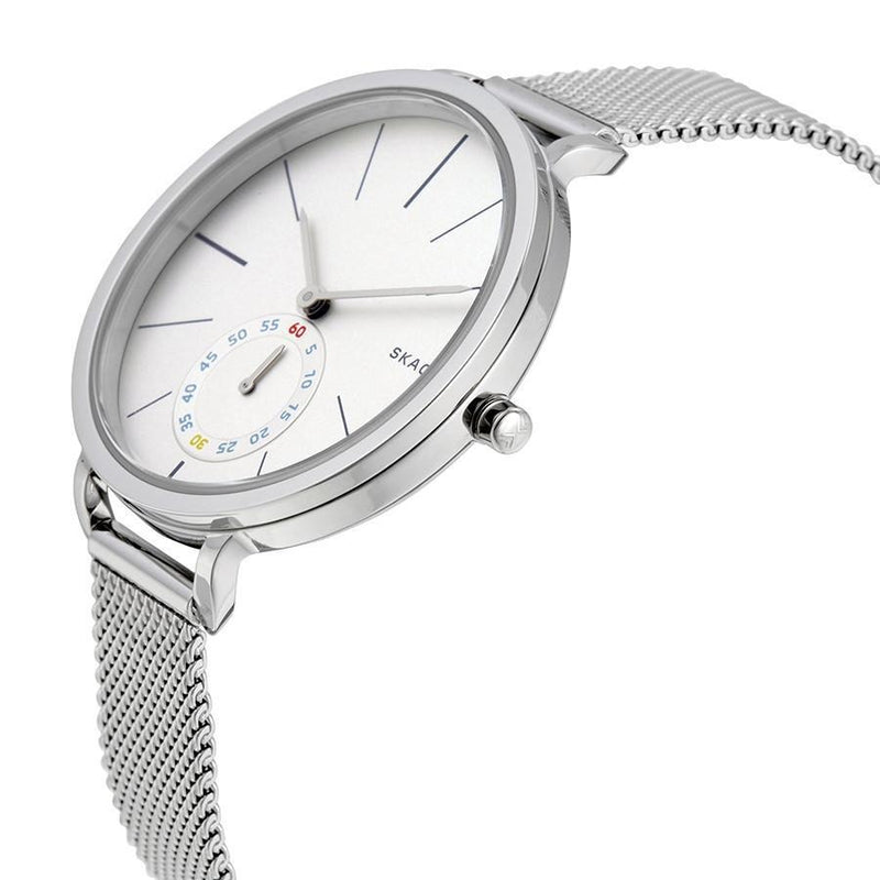 Skagen Hagen Reloj de mujer de acero inoxidable con esfera blanca SKW2358