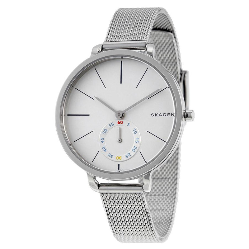 Skagen Hagen Reloj de mujer de acero inoxidable con esfera blanca SKW2358