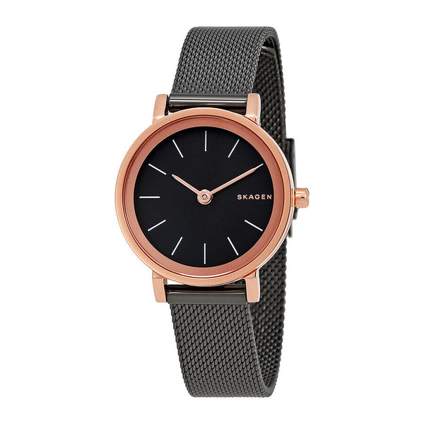 Skagen Hald Rose Gold-tone and Gunmetal Ladies Watch SKW2492 - Watches of America