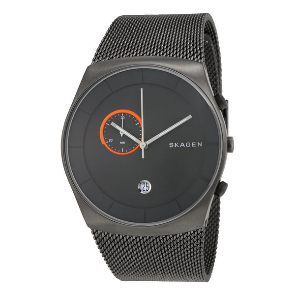 Skagen Havene Grey Dial Stainless Steel Mesh Men's Watch SKW6186 - Watches of America