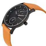 Skagen Holst Multifunction Black Dial Brown Leather Men's Watch SKW6265 - Watches of America #2