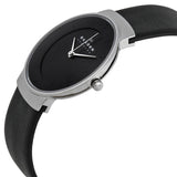 Skagen Klassic Black Dial Black Leather Ladies Watch SKW2059 - Watches of America #2