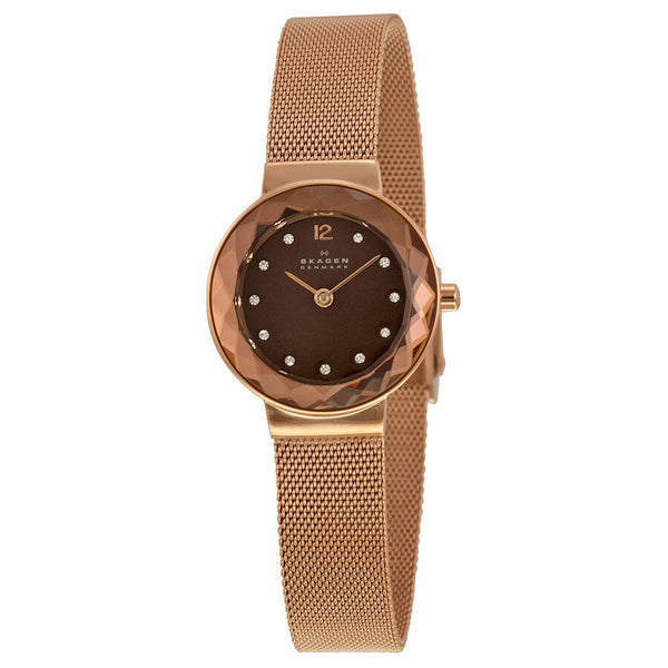 Skagen Leonora Brown Mother of Pearl Dial Ladies Watch 456SRR1 - Watches of America