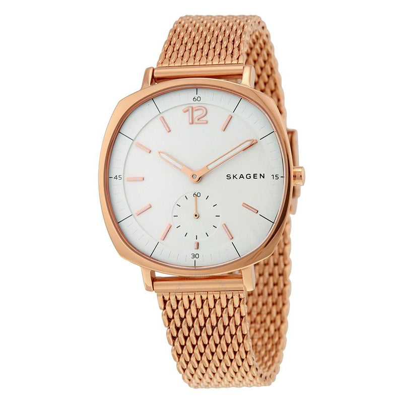 Skagen Rungsted White Dial Rose Gold-tone Ladies Watch SKW2401