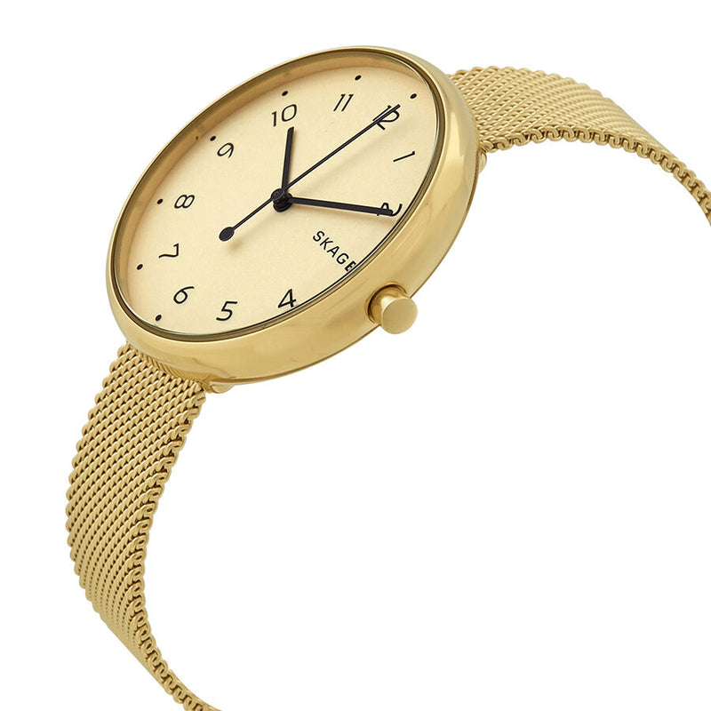 Skagen Signatur Gold Dial Ladies Mesh Watch #SKW2625 - Watches of America #2