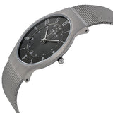 SkagenTitanium Gunmetal Dial Stainless Steel Mesh Men's Watch 233XLTTM - Watches of America #2
