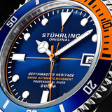 Stuhrling Original Aquadiver Automatic Blue Dial Men's Watch #M13517 - Watches of America #4