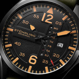 Stuhrling Original Aviator Quartz Black Dial Men's Watch #M13666 - Watches of America #4