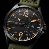 Stuhrling Original Aviator Quartz Black Dial Men's Watch #M13666 - Watches of America #5