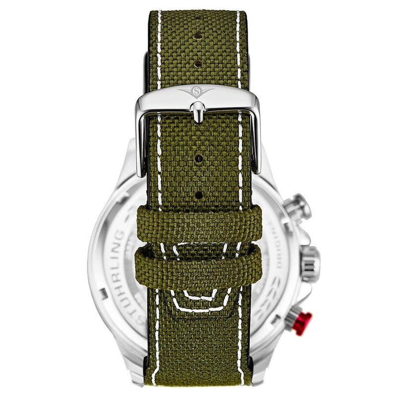 Stuhrling Original Aviator Quartz Green Dial Men's Watch #M13588 - Watches of America #2