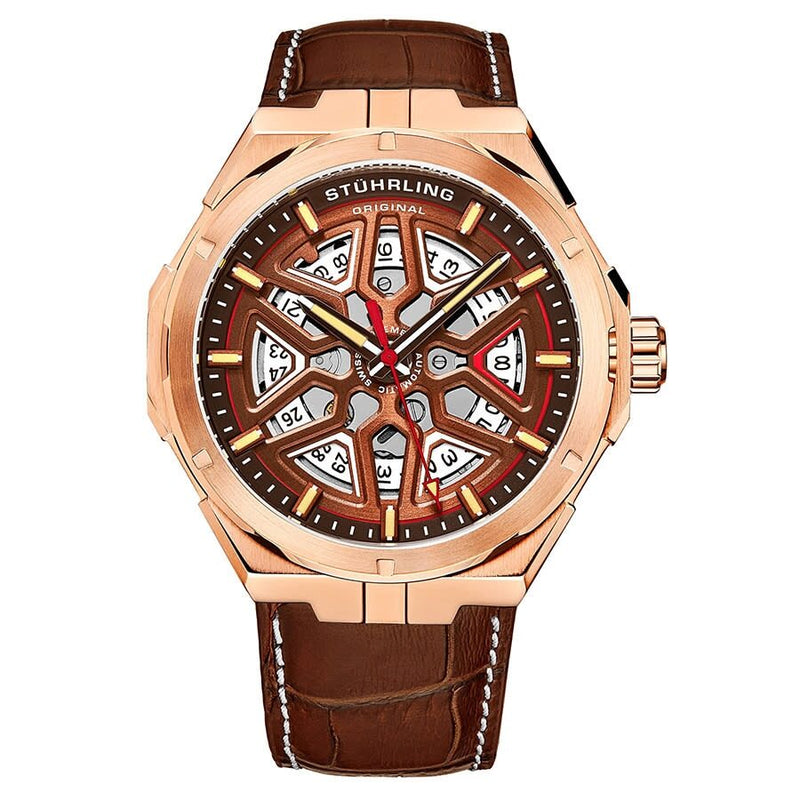 Stuhrling Original Legacy Automatic Brown Dial Men's Watch #M13482 - Watches of America