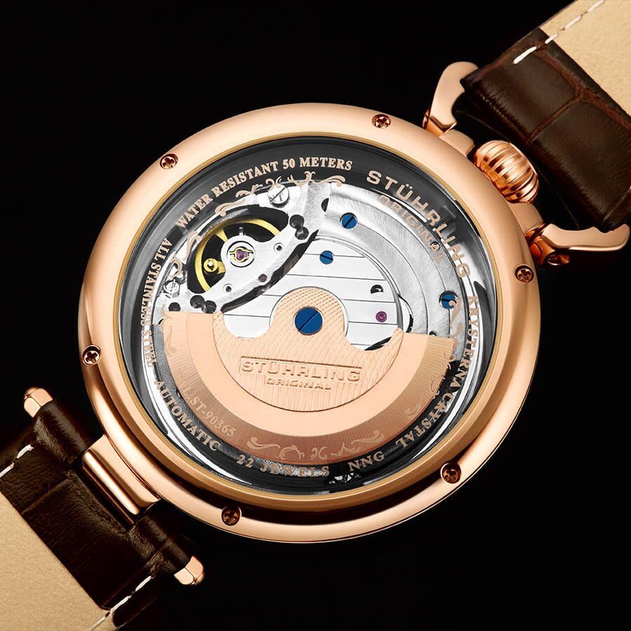 Stuhrling Original Legacy Automatic Rose Gold Dial Men's Watch