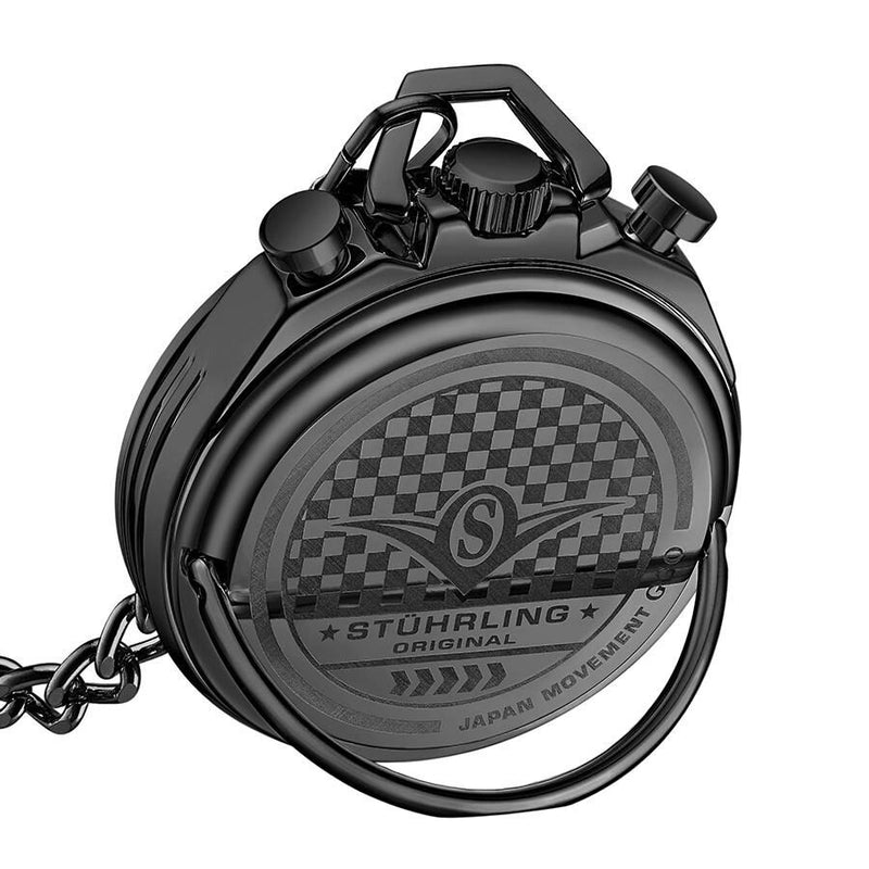 Stuhrling Original Monaco Quartz Black Dial Men's Watch #M13558 - Watches of America #2