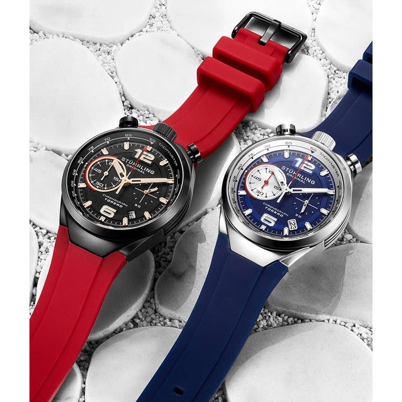 Stuhrling Original Monaco Quartz Blue Dial Men's Watch #M13545 - Watches of America #2